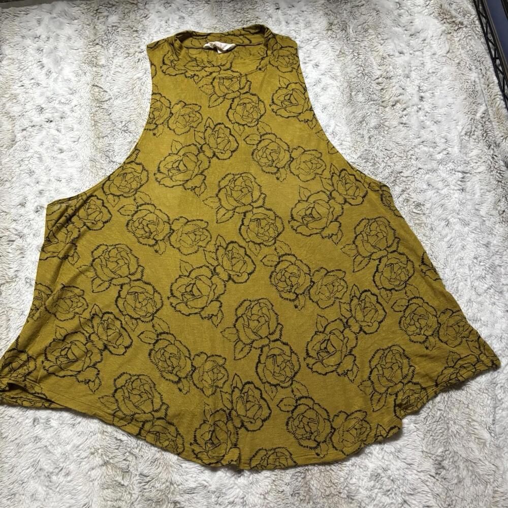 Sun & Shadow High Neck Flowy Floral Tank Top Boho Women's XL - Picture 2 of 8